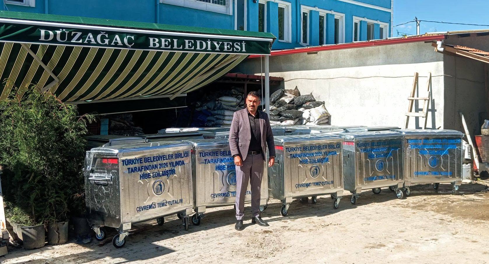 Düzağaç’a Çevre Temizliği İçin Yeni Konteyner Desteği